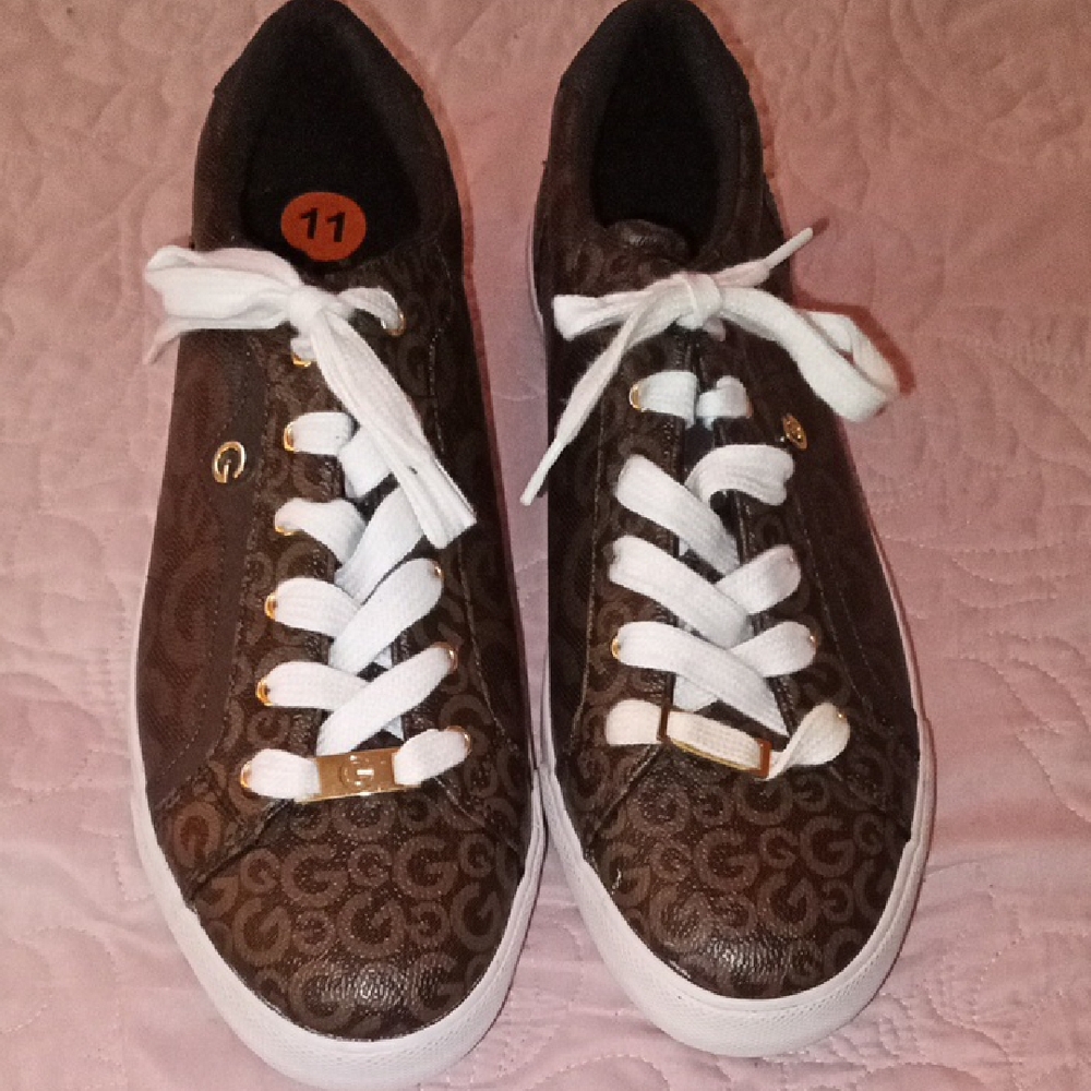 G by Guess Brown Sneakers with White Accents